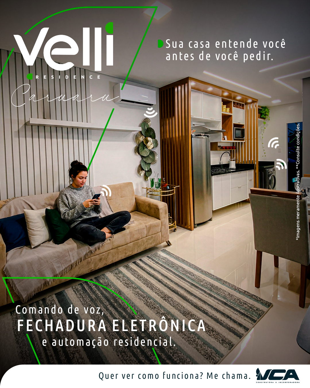 Casa inteligente com automação residencial do Velli Residence