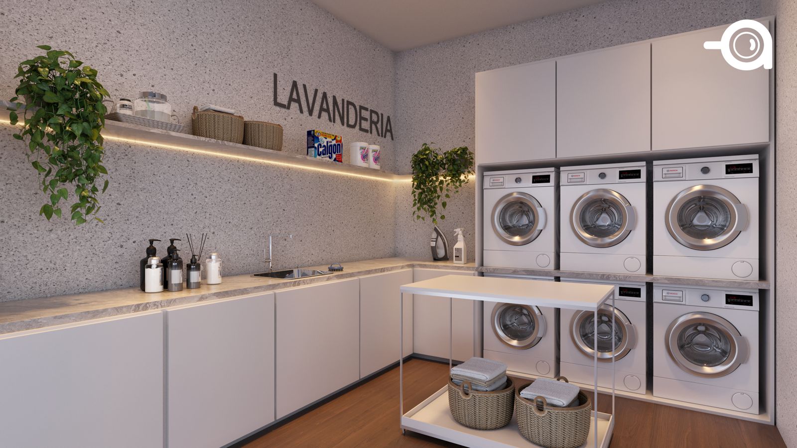 Lavanderia compartilhada do Versatto Residencial