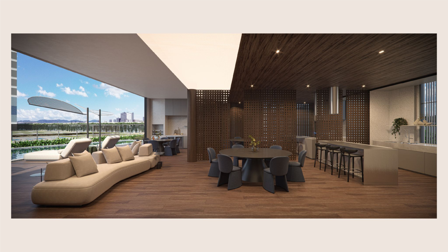 Wine Bar panorâmico no rooftop do Versatto Residencial