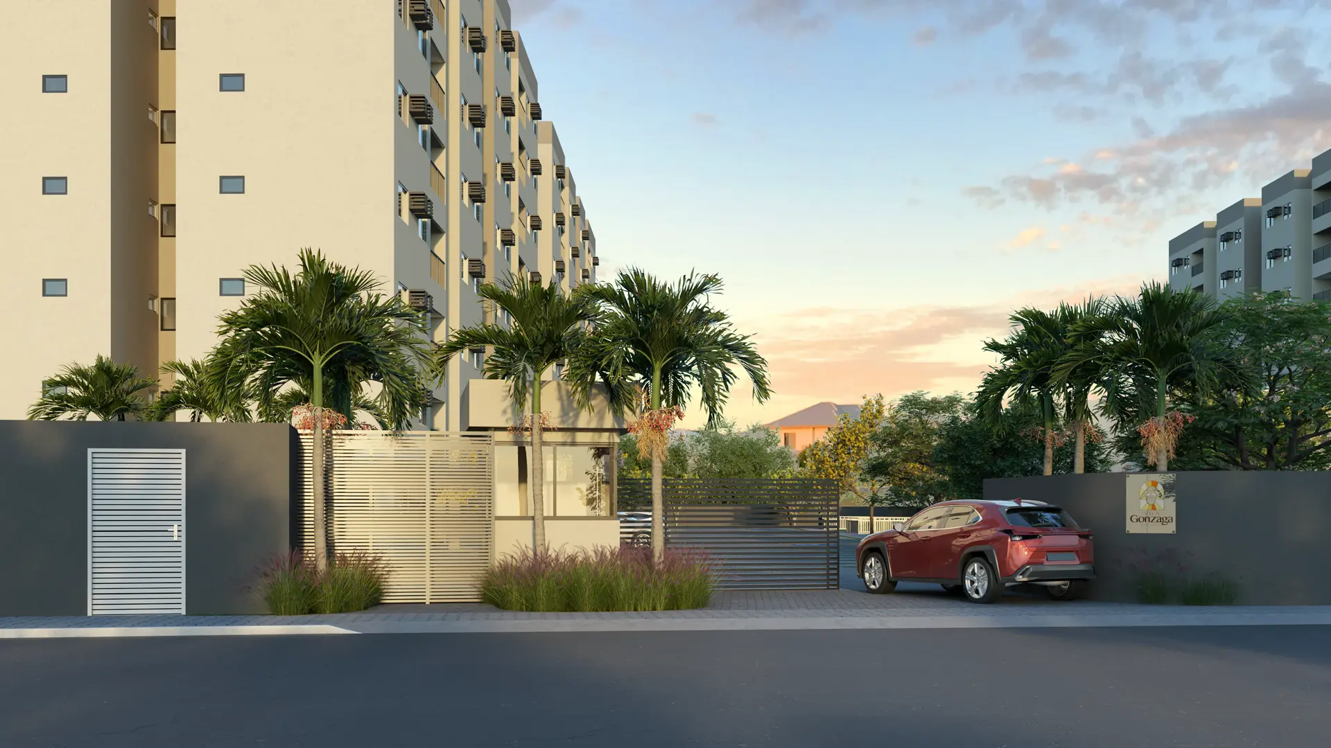 Guarita de acesso e portaria do Residencial Vila Gonzaga