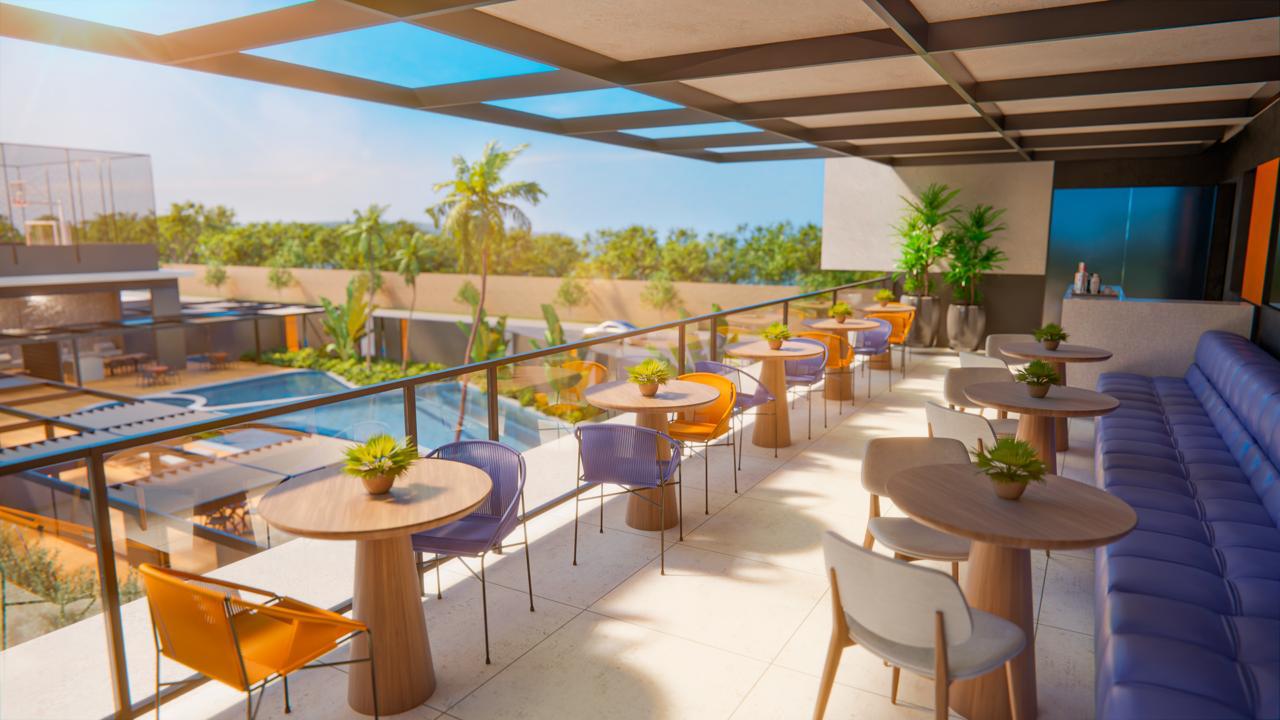 Terraço de convivência do Viver Bem Pulse